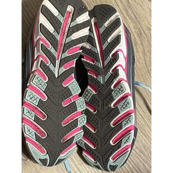 Fila Pink Gray Teal Womens size 6.5 Running Shoes Sneakers - Picture 4 of 5